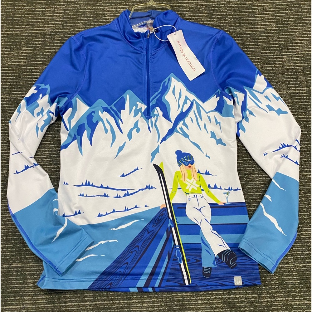 NWT 1/4 Zip Base Layer Top by Krimson Klover. Great graphic!